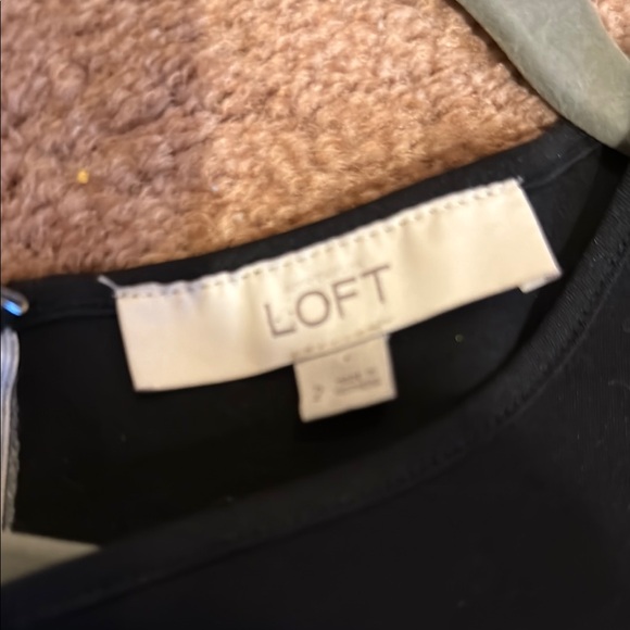 LOFT Black and White Colorblock Work Dress - Picture 2 of 3